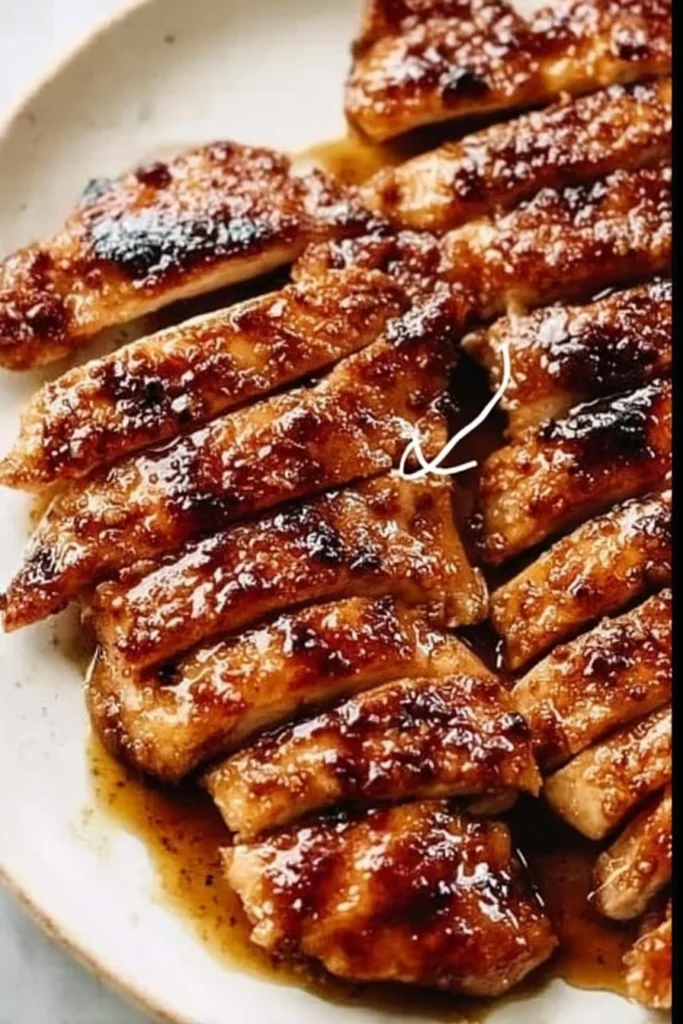 Delicious hot honey chicken drizzled with spicy honey sauce on a plate.