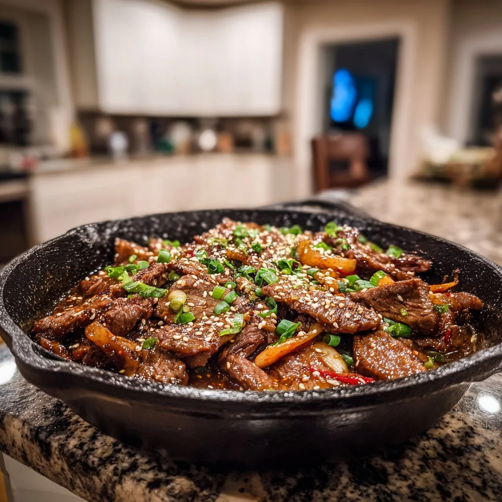 Delicious Korean BBQ meal prepared at home for cozy nights.