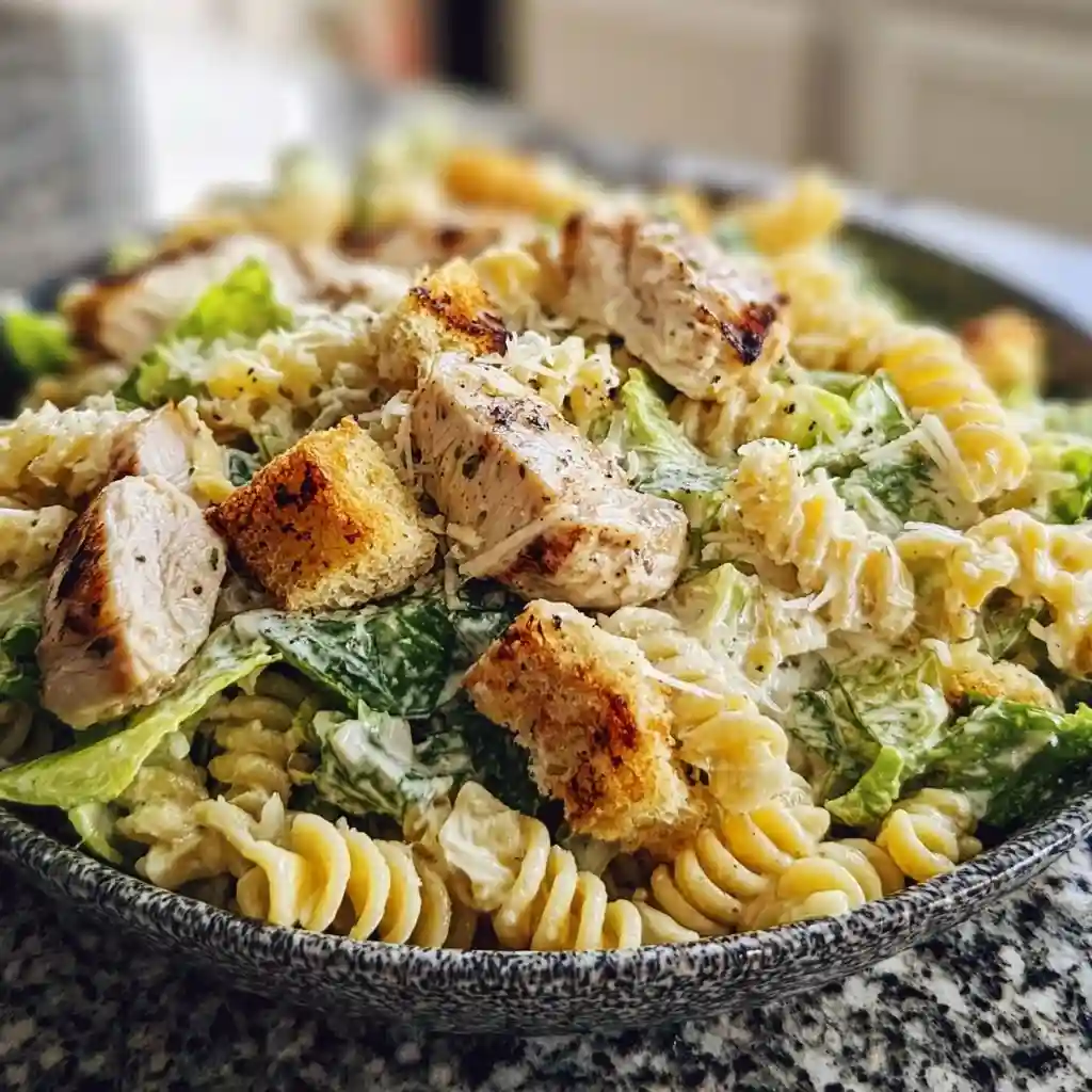 Creamy Chicken Caesar Pasta Salad
