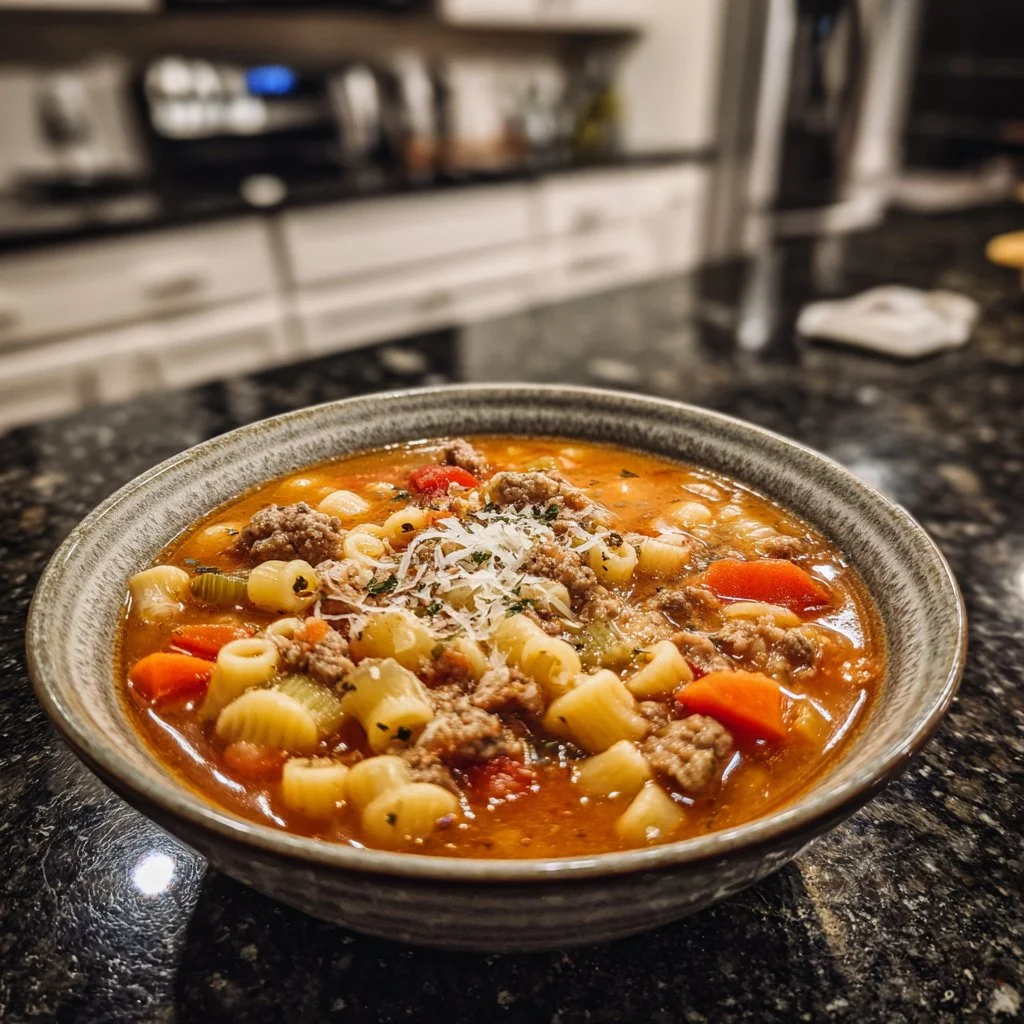 Bowl of Amazing Italian Magic Soup perfect for cozy nights.
