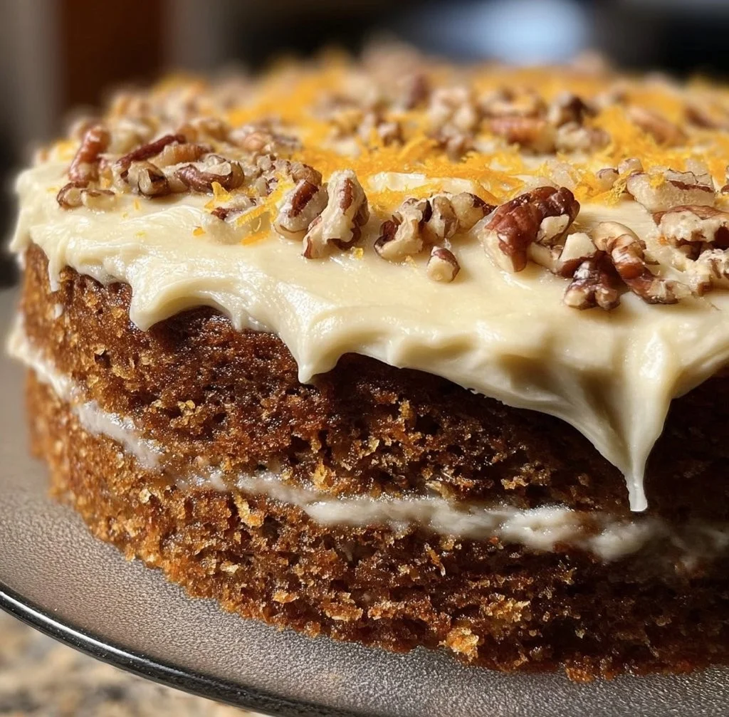 Delicious homemade browned butter carrot cake with cream cheese frosting