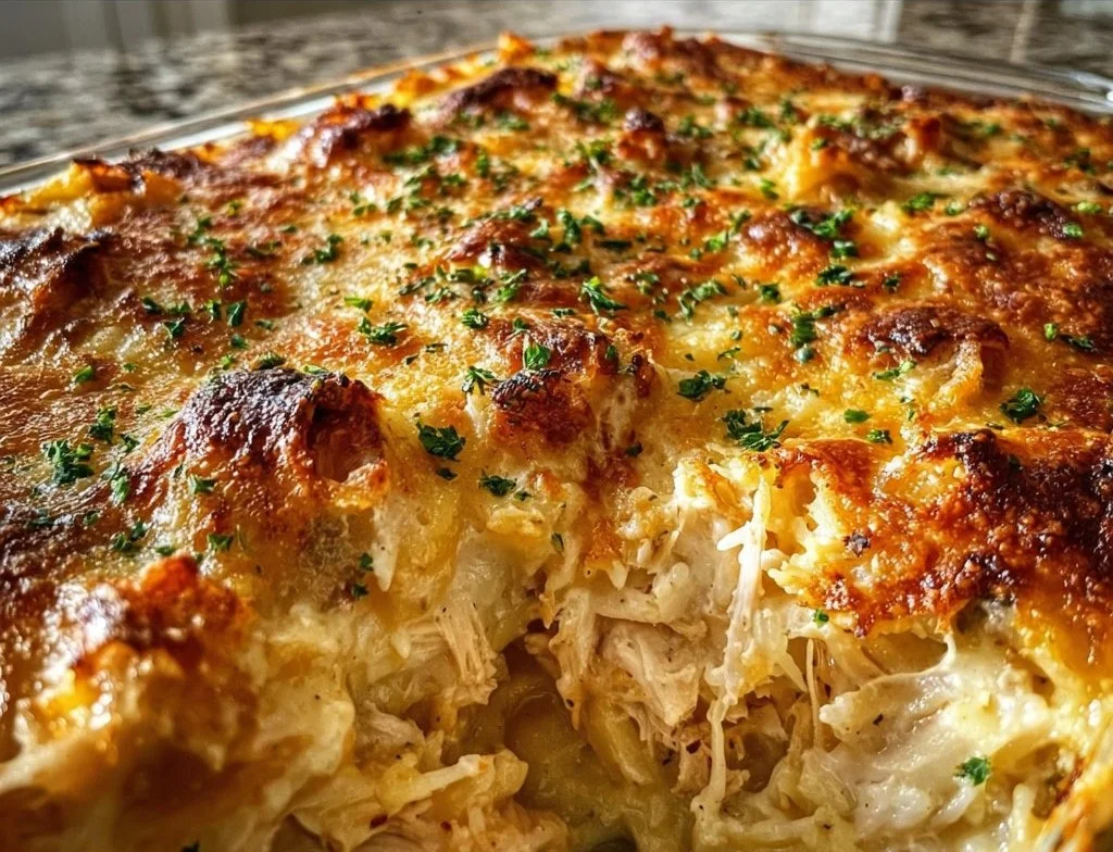 Easy rotisserie chicken casserole packed with flavor and quick to prepare