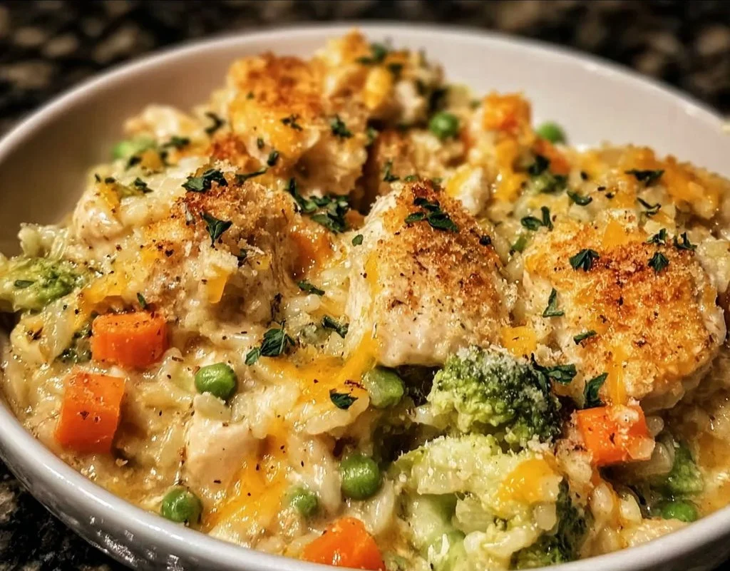 Ina Garten's delicious chicken casserole ready to be served