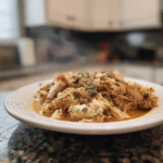 Delicious cozy ranch chicken cooked in a crockpot