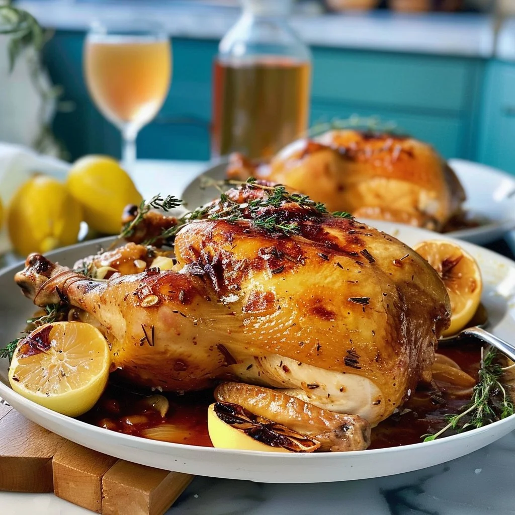 Juicy buttermilk-brined chicken with a flavorful chutney glaze