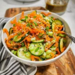 Refreshing cucumber and carrot salad with a light dressing