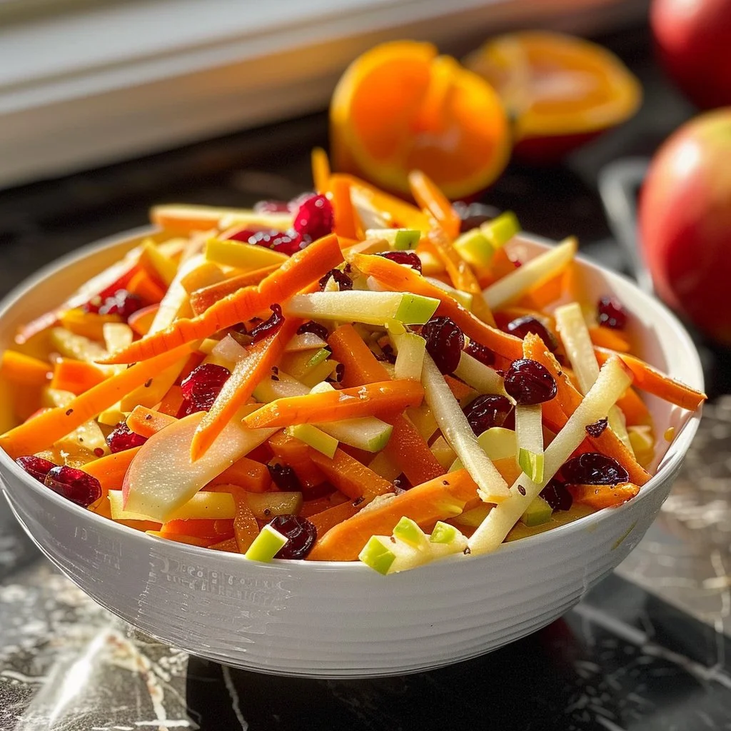 Tangy Apple Cranberry Salad with fresh apples and cranberries