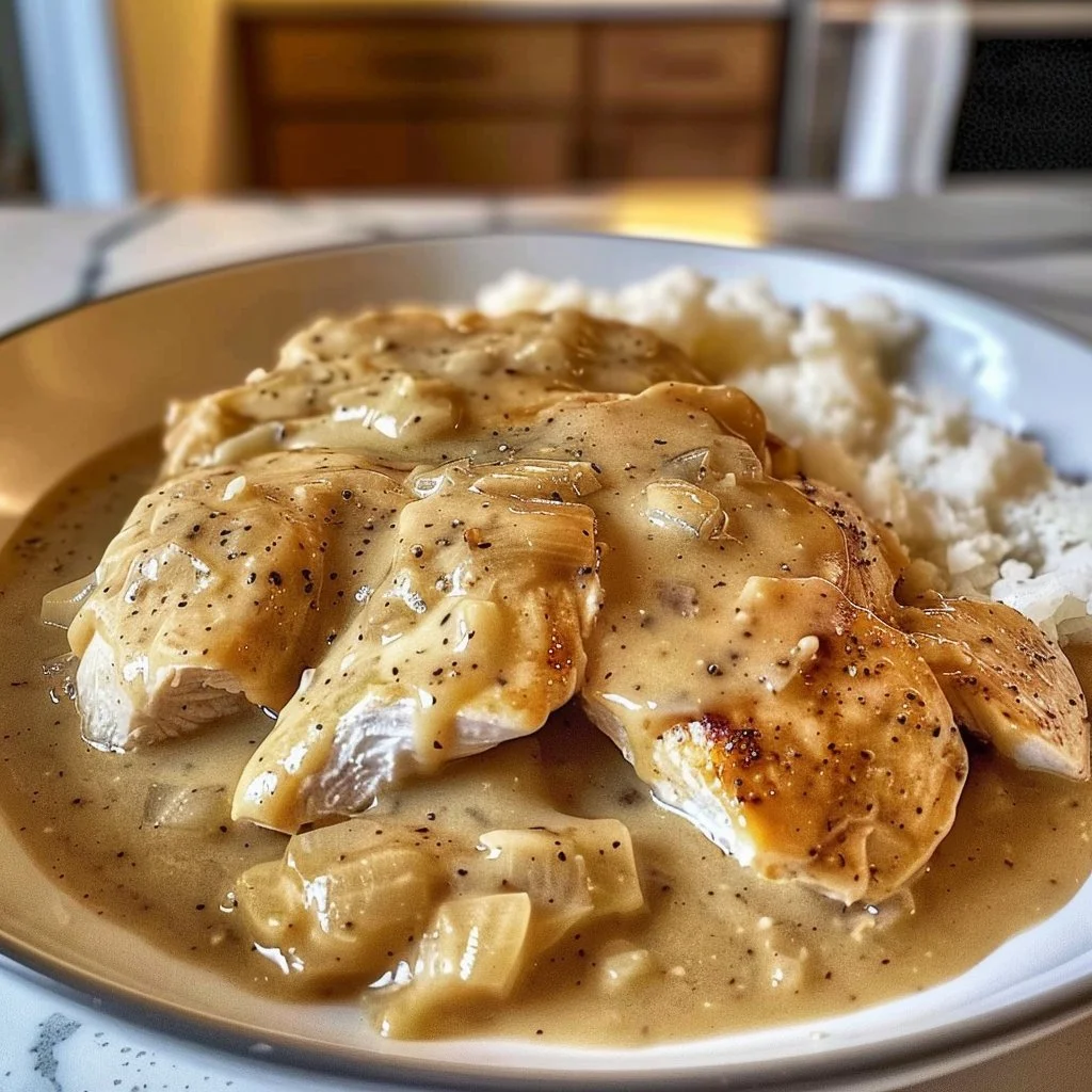 A family favorite chicken dinner served with roasted vegetables and herbs.