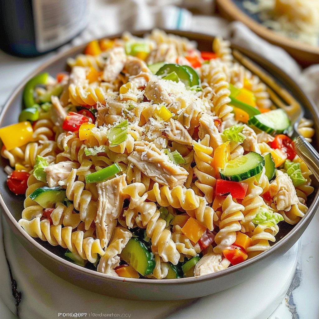 Plate of quick pasta dish garnished with herbs, ideal for busy weeknight meals.