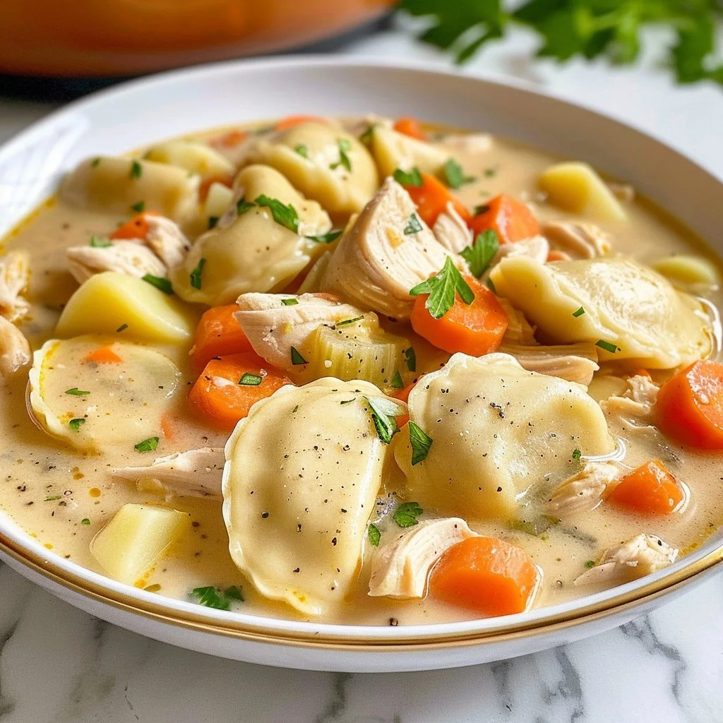 Bowl of hearty high protein stew filled with vegetables and meat