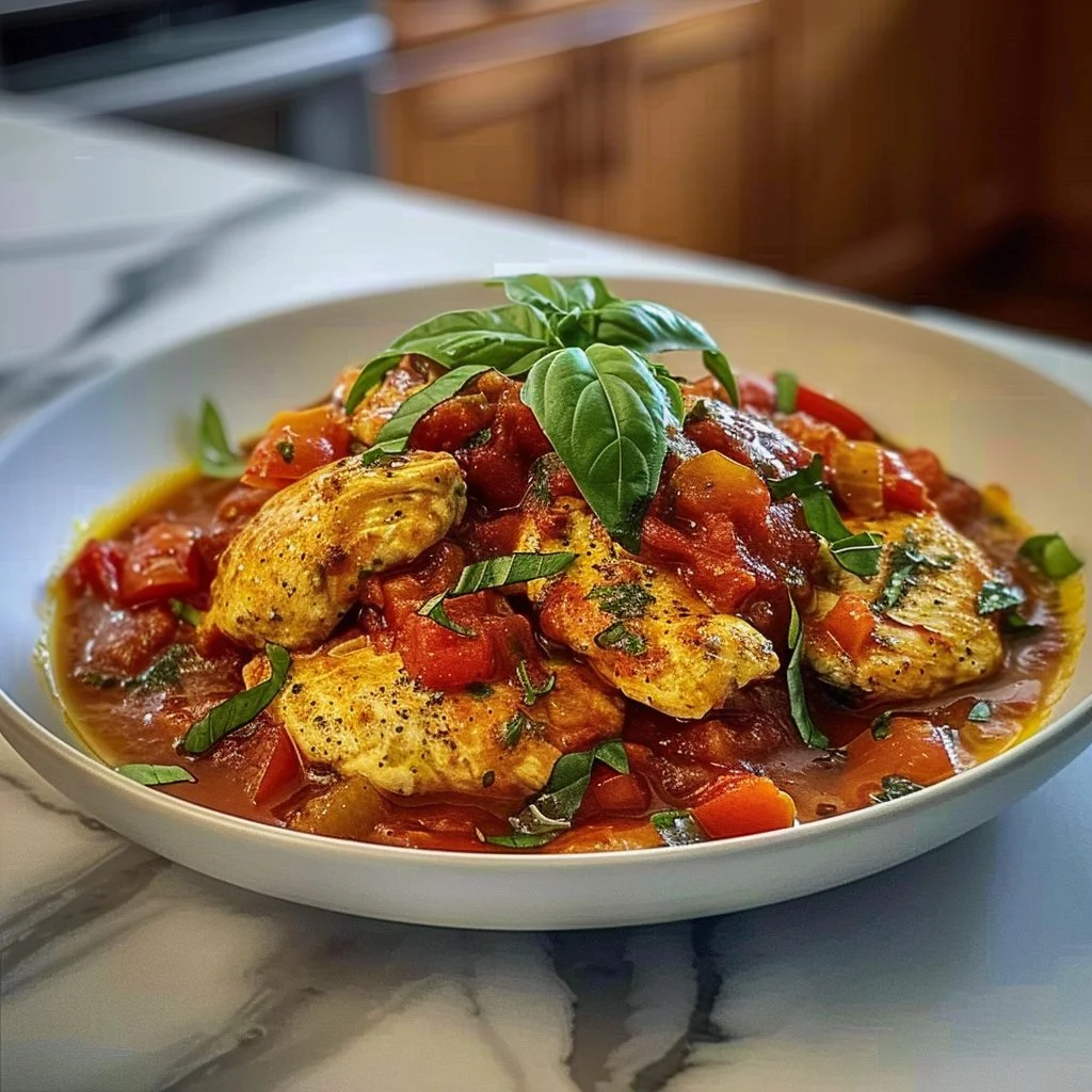 Delicious Pomodoro Chicken served in a cozy setting