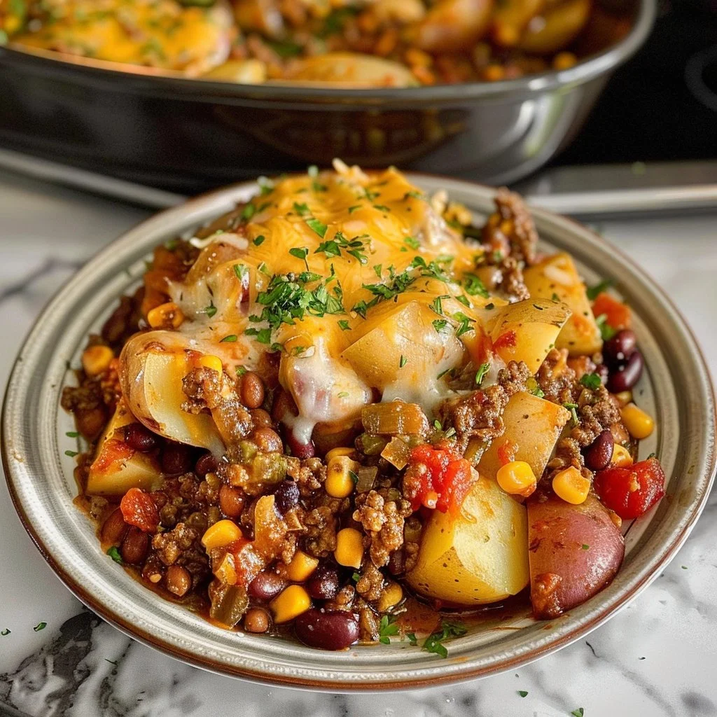 High Protein Cowboy Comfort dish featuring protein-rich ingredients for a hearty meal